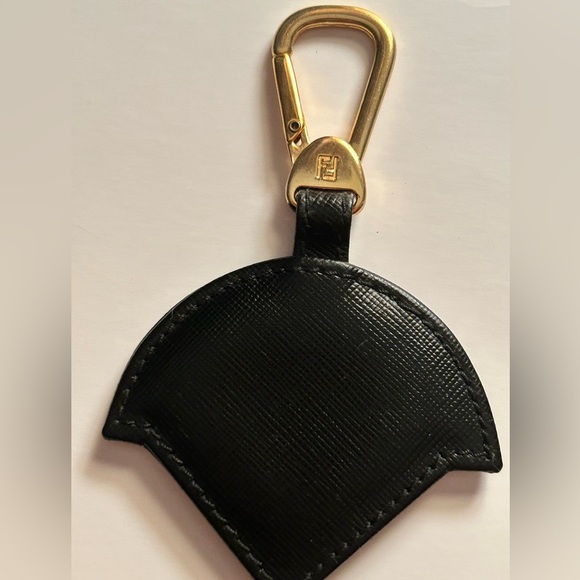 Fendi Black Leather Keyring Bagcharm - Picture 4 of 7
